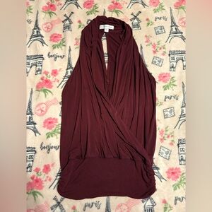 Amour Vert Deep purple Sleeveless Blouse Small